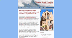 Desktop Screenshot of missionbeachparadise.com